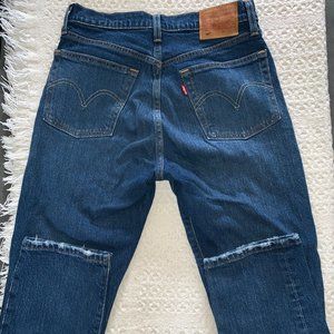 High-waisted Straight Jeans